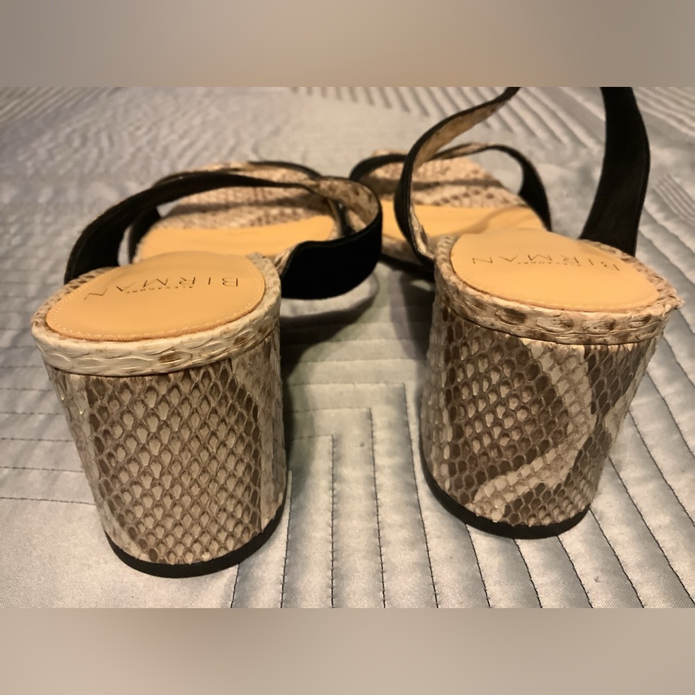 Alexandre Birman Miki Python Leather Twist Slide … - image 8